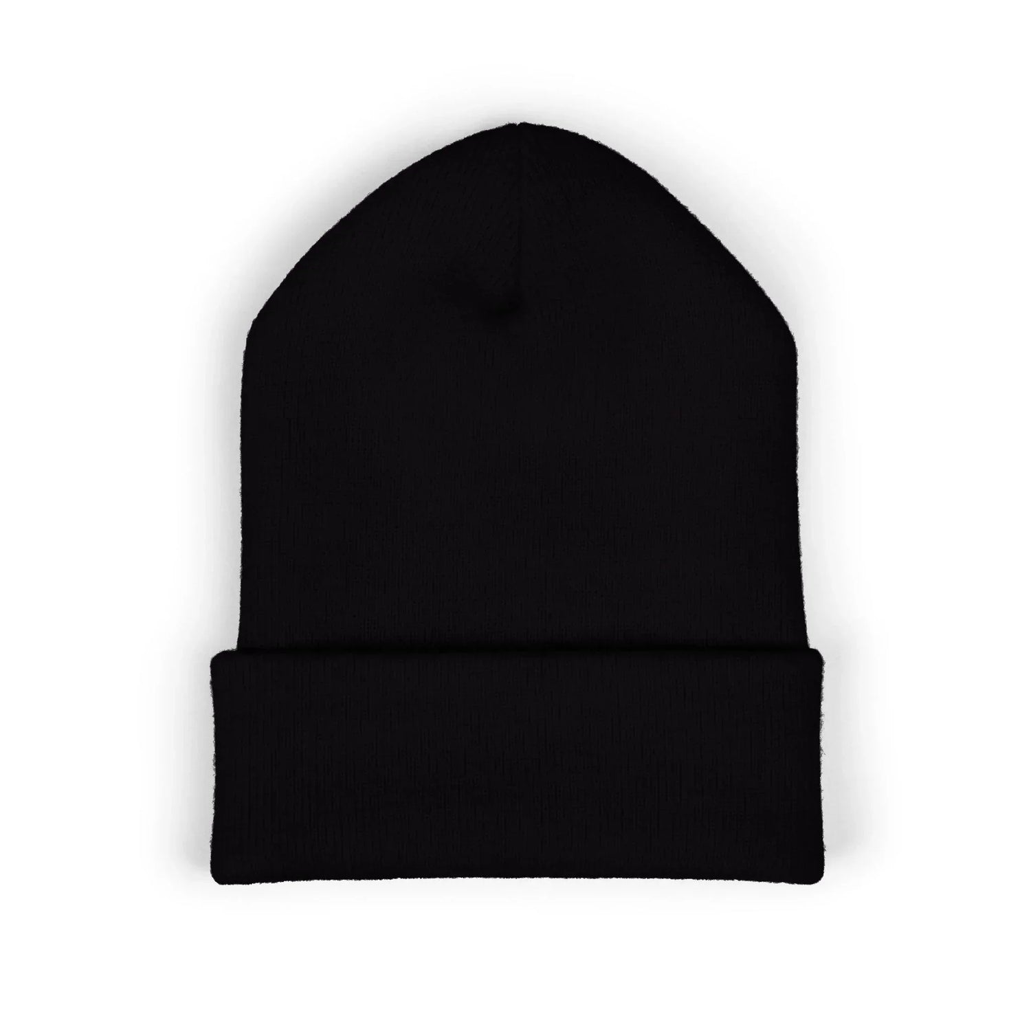 Self Rez Embroidered Cuffed Beanie — Retro Patch Winter Hat