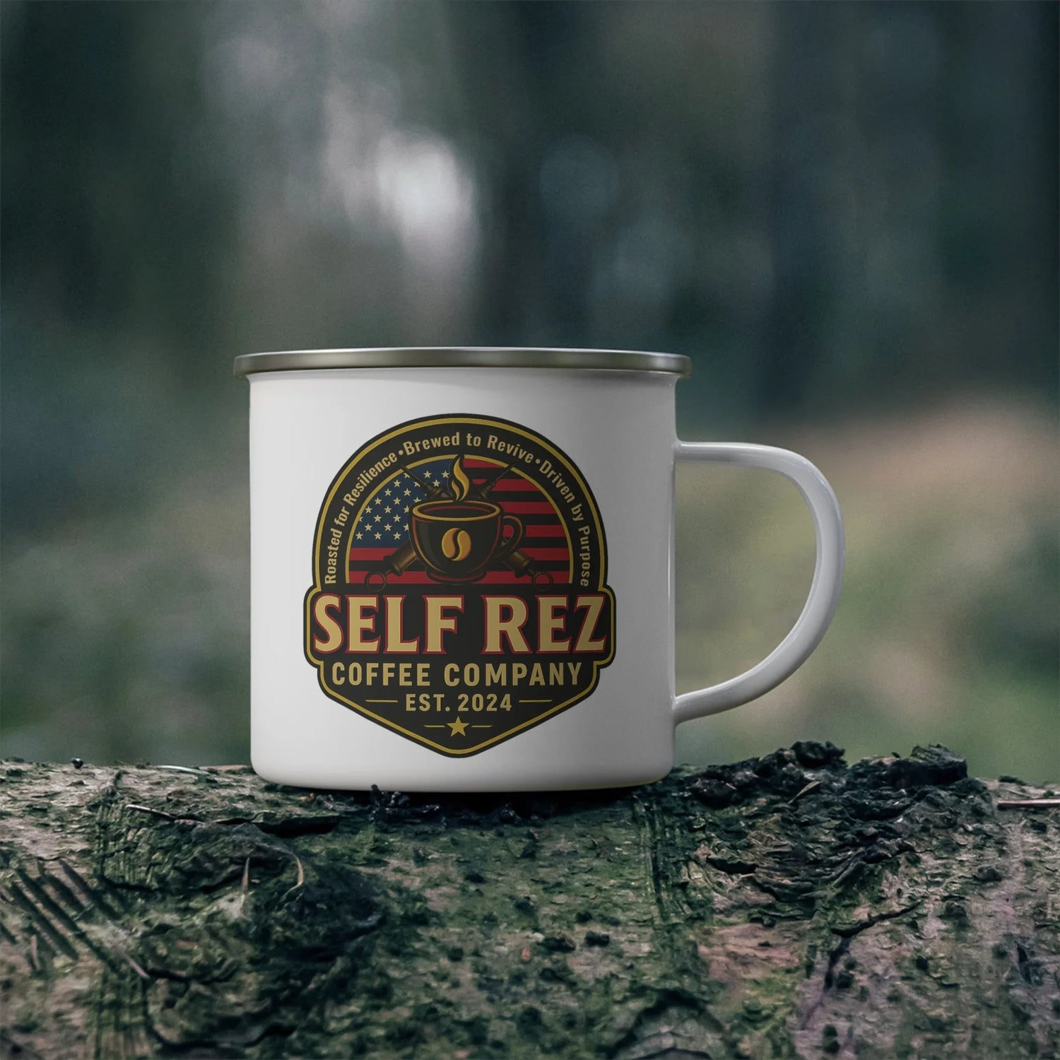 SRC Enamel Camping Mug | Outdoor Adventure Mug Cup