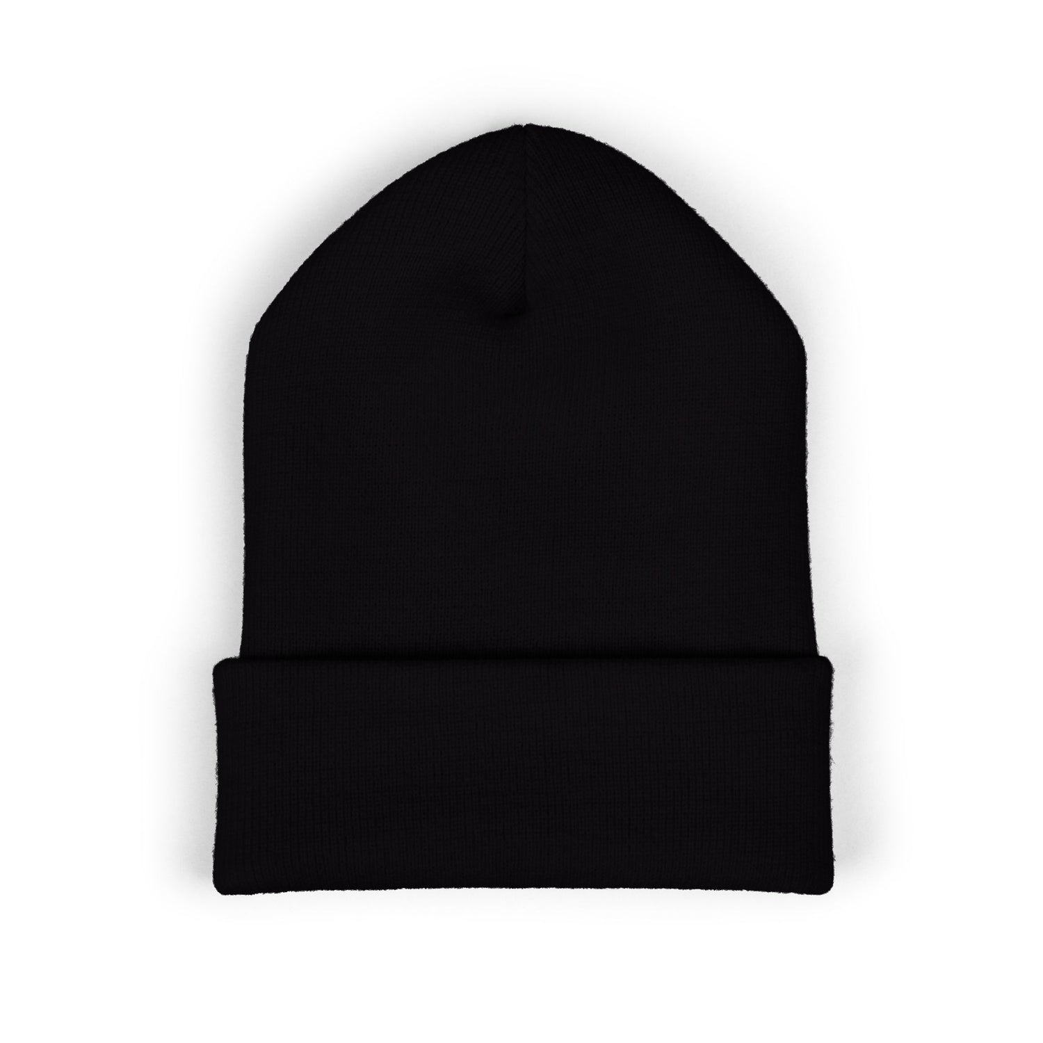 Self Rez Embroidered Cuffed Beanie — Retro Patch Winter Hat