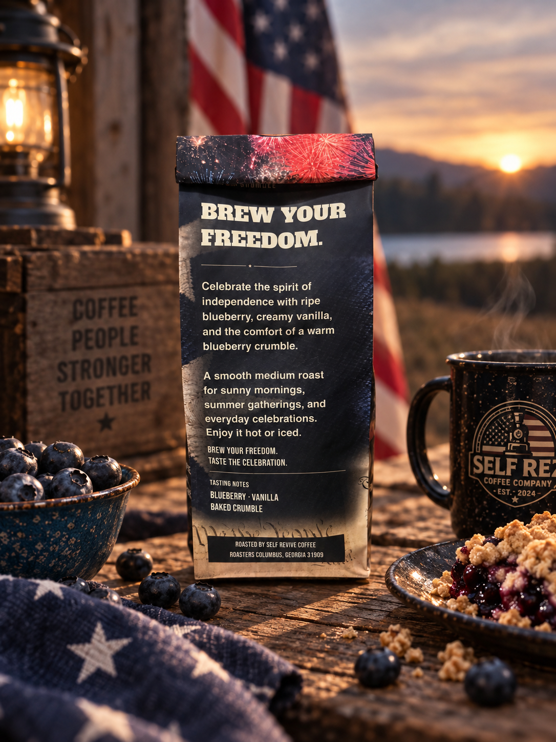 Freedom Crumble - Blueberry Flavored Coffee