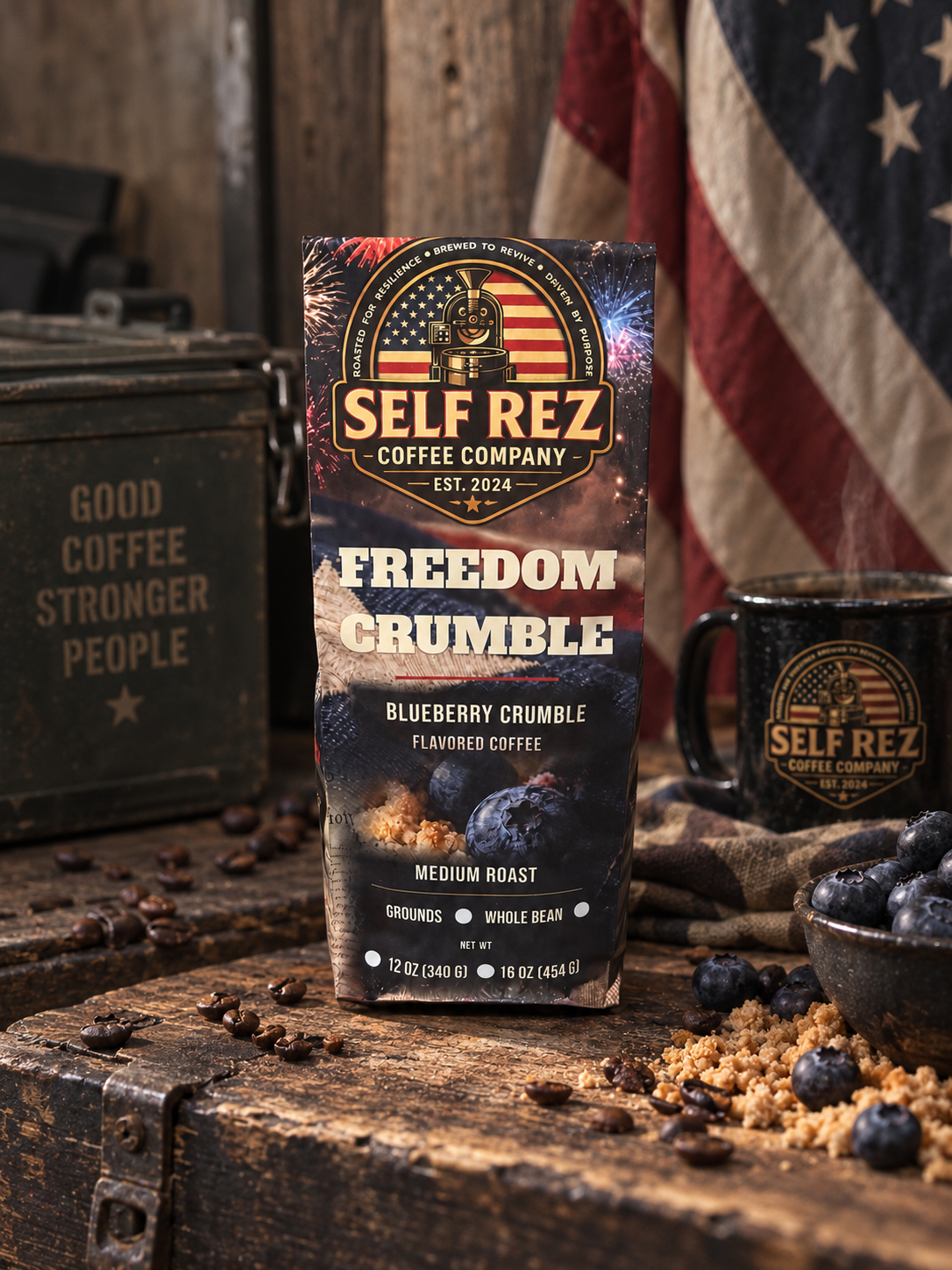 Freedom Crumble - Blueberry Flavored Coffee