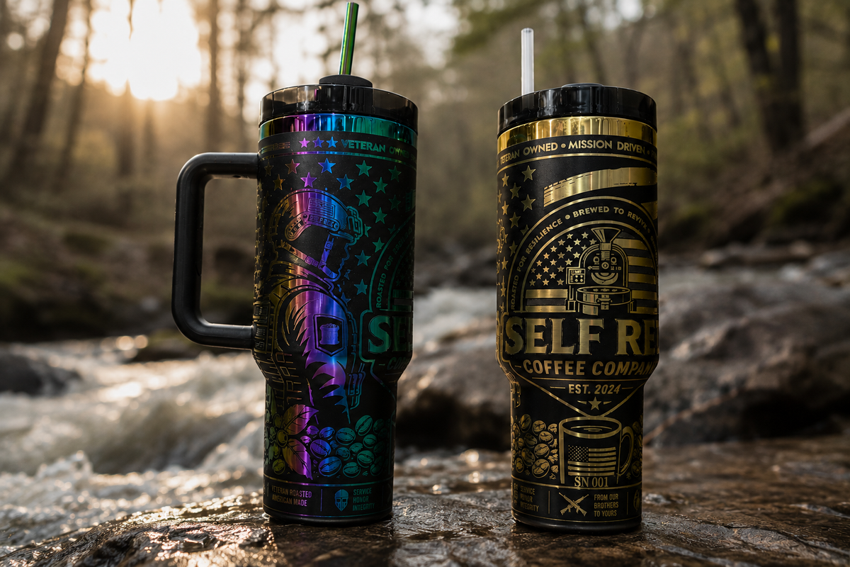 40oz Self Rez Coffee 2 Year Anniversary Tumbler